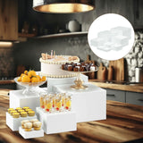 Maxbell 8x Acrylic Nesting Risers Display Stand Cake Collections Buffet Jewelry Rack