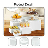 Maxbell 8x Acrylic Nesting Risers Display Stand Cake Collections Buffet Jewelry Rack