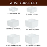 Maxbell 8x Acrylic Nesting Risers Display Stand Cake Collections Buffet Jewelry Rack