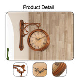 Maxbell Double Sided Wall Clock Art Antique Wall Decor for Station Farmhouse Outdoor