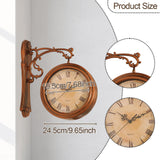 Maxbell Double Sided Wall Clock Art Antique Wall Decor for Station Farmhouse Outdoor