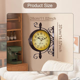Maxbell Double Sided Wall Clock Round Decorative Clock for Bedroom Living Room Hotel
