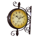 Maxbell Double Sided Wall Clock Round Decorative Clock for Bedroom Living Room Hotel