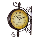 Maxbell Double Sided Wall Clock Round Decorative Clock for Bedroom Living Room Hotel
