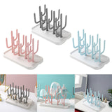 Maxbell Bottle Dry Rack Countertop Easy to Clean Dryer Rack for Cups grey