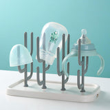 Maxbell Bottle Dry Rack Countertop Easy to Clean Dryer Rack for Cups grey