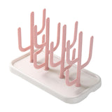 Maxbell Bottle Dry Rack Countertop Easy to Clean Dryer Rack for Cups pink