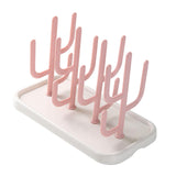Maxbell Bottle Dry Rack Countertop Easy to Clean Dryer Rack for Cups pink