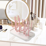 Maxbell Bottle Dry Rack Countertop Easy to Clean Dryer Rack for Cups pink