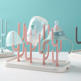 Maxbell Bottle Dry Rack Countertop Easy to Clean Dryer Rack for Cups pink