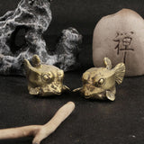Maxbell Deep Sea Fish Staute Oriental Crafts Tea Pet for Living Room Shelf Fireplace