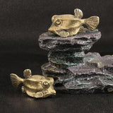 Maxbell Deep Sea Fish Staute Oriental Crafts Tea Pet for Living Room Shelf Fireplace
