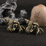 Maxbell Brass Crab Figurine Tea Pet Sculpture for Tea Room Home or Office Decoration