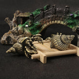 Maxbell Brass Crab Figurine Tea Pet Sculpture for Tea Room Home or Office Decoration