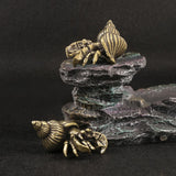 Maxbell Brass Crab Figurine Tea Pet Sculpture for Tea Room Home or Office Decoration