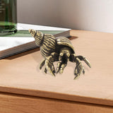 Maxbell Brass Crab Figurine Tea Pet Sculpture for Tea Room Home or Office Decoration