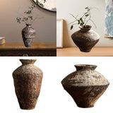 Maxbell Flower Vase Antique Birthday Gift Flowerpot for Table Shelf Farmhouse Office Height 23cm