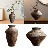 Maxbell Flower Vase Antique Birthday Gift Flowerpot for Table Shelf Farmhouse Office Height 23cm