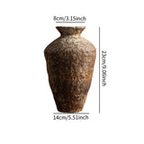 Maxbell Flower Vase Antique Birthday Gift Flowerpot for Table Shelf Farmhouse Office Height 23cm