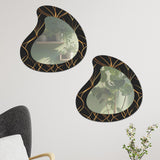 Maxbell Wall Mirror Apartment Entryway Bathroom Modern Makeup Mirror Wall Decoration Style A