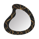 Maxbell Wall Mirror Apartment Entryway Bathroom Modern Makeup Mirror Wall Decoration Style A