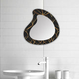 Maxbell Wall Mirror Apartment Entryway Bathroom Modern Makeup Mirror Wall Decoration Style A