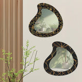 Maxbell Wall Mirror Apartment Entryway Bathroom Modern Makeup Mirror Wall Decoration Style B