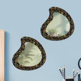 Maxbell Wall Mirror Apartment Entryway Bathroom Modern Makeup Mirror Wall Decoration Style B