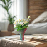 Maxbell Crystal Flower Vase Birthday Gifts Home Decor for Office Living Room Bedroom
