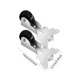 Maxbell 2x Directional Caster Wheels Wear Resistant Smooth Sliding Door Track Roller