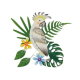 Maxbell Hanging Sculpture Greenery Leaves Flower Sign Office Kitchen Bird Wall Decor Style A