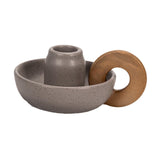 Maxbell Ceramic Candle Holder Ornament Candlestick Holder for TV Stand Party pink grey