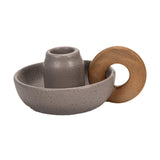 Maxbell Ceramic Candle Holder Ornament Candlestick Holder for TV Stand Party pink grey