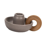 Maxbell Ceramic Candle Holder Ornament Candlestick Holder for TV Stand Party pink grey