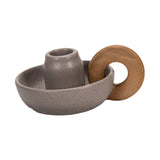 Maxbell Ceramic Candle Holder Ornament Candlestick Holder for TV Stand Party pink grey