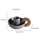 Maxbell Ceramic Candle Holder Ornament Candlestick Holder for TV Stand Party grey violet