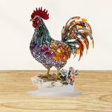 Maxbell Acrylic Chicken Decor 2D Ideal Gift Desktop Display for Home Holiday Cabinet