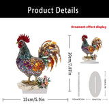 Maxbell Acrylic Chicken Decor 2D Ideal Gift Desktop Display for Home Holiday Cabinet