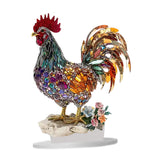Maxbell Acrylic Chicken Decor 2D Ideal Gift Desktop Display for Home Holiday Cabinet