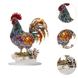 Maxbell Acrylic Chicken Decor 2D Ideal Gift Desktop Display for Home Holiday Cabinet