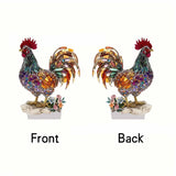Maxbell Acrylic Chicken Decor 2D Ideal Gift Desktop Display for Home Holiday Cabinet