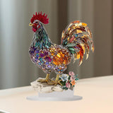 Maxbell Acrylic Chicken Decor 2D Ideal Gift Desktop Display for Home Holiday Cabinet