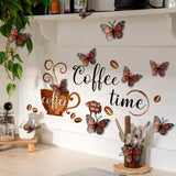 Maxbell Coffee Cup Wall Stickers DIY Decor Wall Decal for Nursery Dining Room School