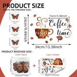 Maxbell Coffee Cup Wall Stickers DIY Decor Wall Decal for Nursery Dining Room School