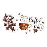 Maxbell Coffee Cup Wall Stickers DIY Decor Wall Decal for Nursery Dining Room School