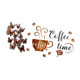 Maxbell Coffee Cup Wall Stickers DIY Decor Wall Decal for Nursery Dining Room School