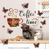 Maxbell Coffee Cup Wall Stickers DIY Decor Wall Decal for Nursery Dining Room School