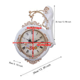 Maxbell Double Sided Wall Clock Battery Operated Non Ticking Silent Decorative Clock White