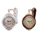 Maxbell Double Sided Wall Clock Battery Operated Non Ticking Silent Decorative Clock White
