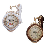 Maxbell Double Sided Wall Clock Battery Operated Non Ticking Silent Decorative Clock White